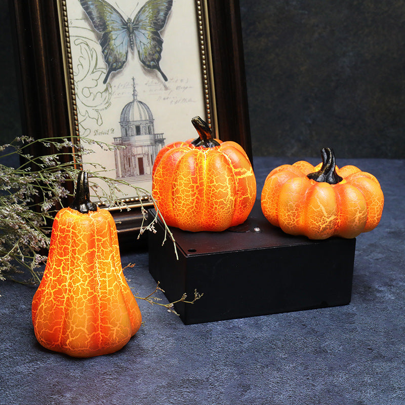 New Halloween Pumpkin Lantern Simulation Pumpkin LED Candle Lamp